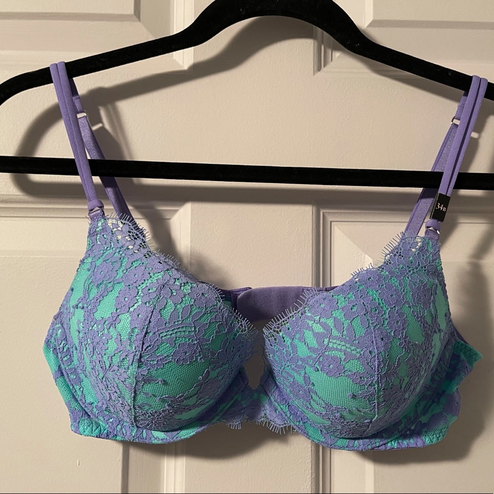 NWT Victoria’s Secret 32B teal and purple bra
